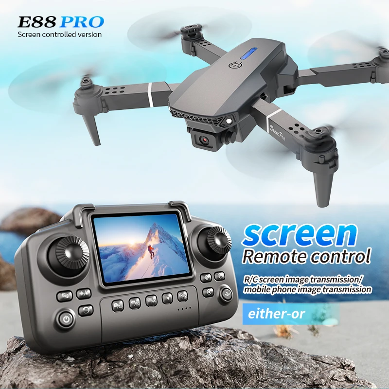 プロフェッショナルE88 PROドローン、スクリーン付き8K - Drone Kit Professional のレビューと価格